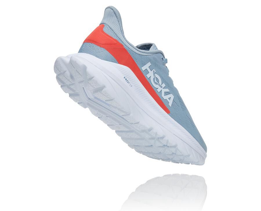 Hoka One One ランニングシューズ レディース 青/白 - Mach 4 - YO9758203